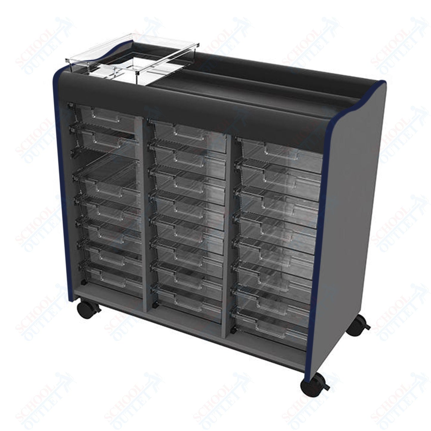 Marco Horizon Makerspace Mobile Storage Cart w/ 24 Trays (39 - 11004 - X) - SchoolOutlet