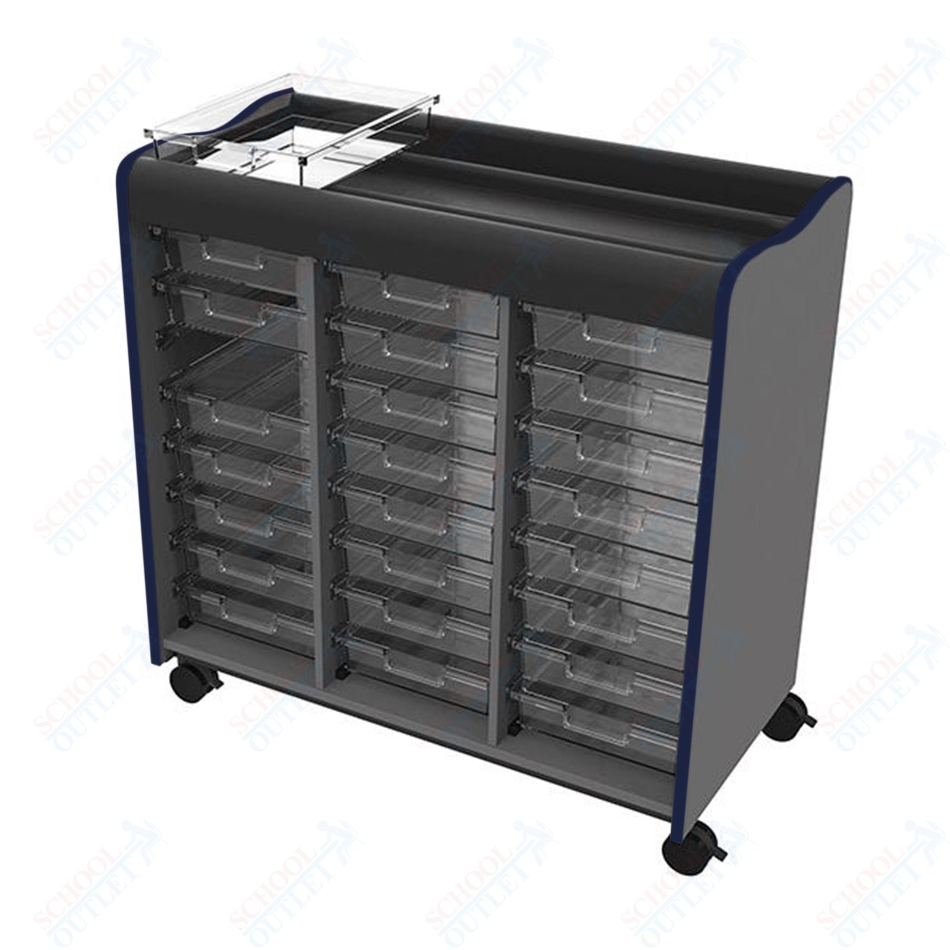 Marco Horizon Makerspace Mobile Storage Cart w/ 24 Trays (39 - 11004 - X) - SchoolOutlet