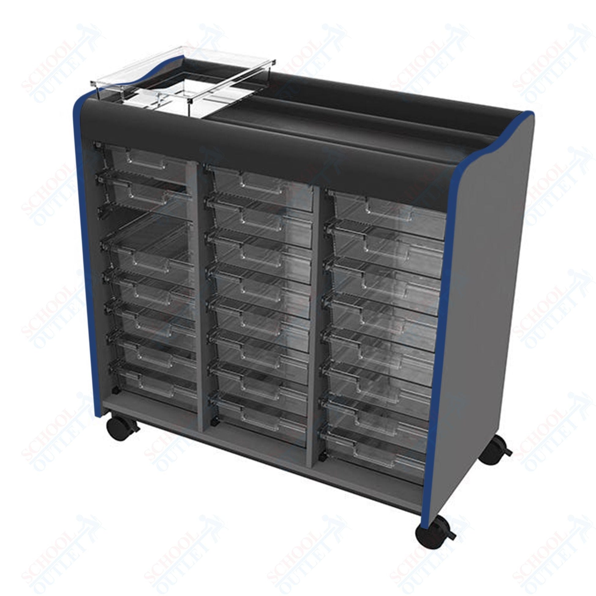Marco Horizon Makerspace Mobile Storage Cart w/ 24 Trays (39 - 11004 - X) - SchoolOutlet