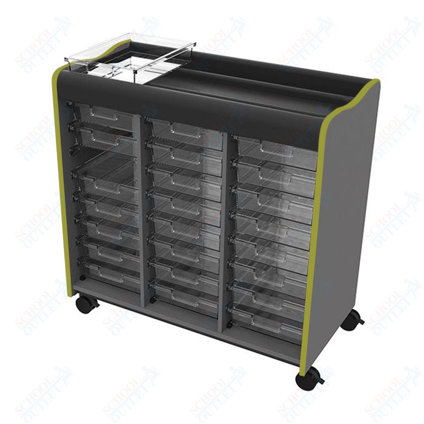 Marco Horizon Makerspace Mobile Storage Cart w/ 24 Trays (39 - 11004 - X) - SchoolOutlet