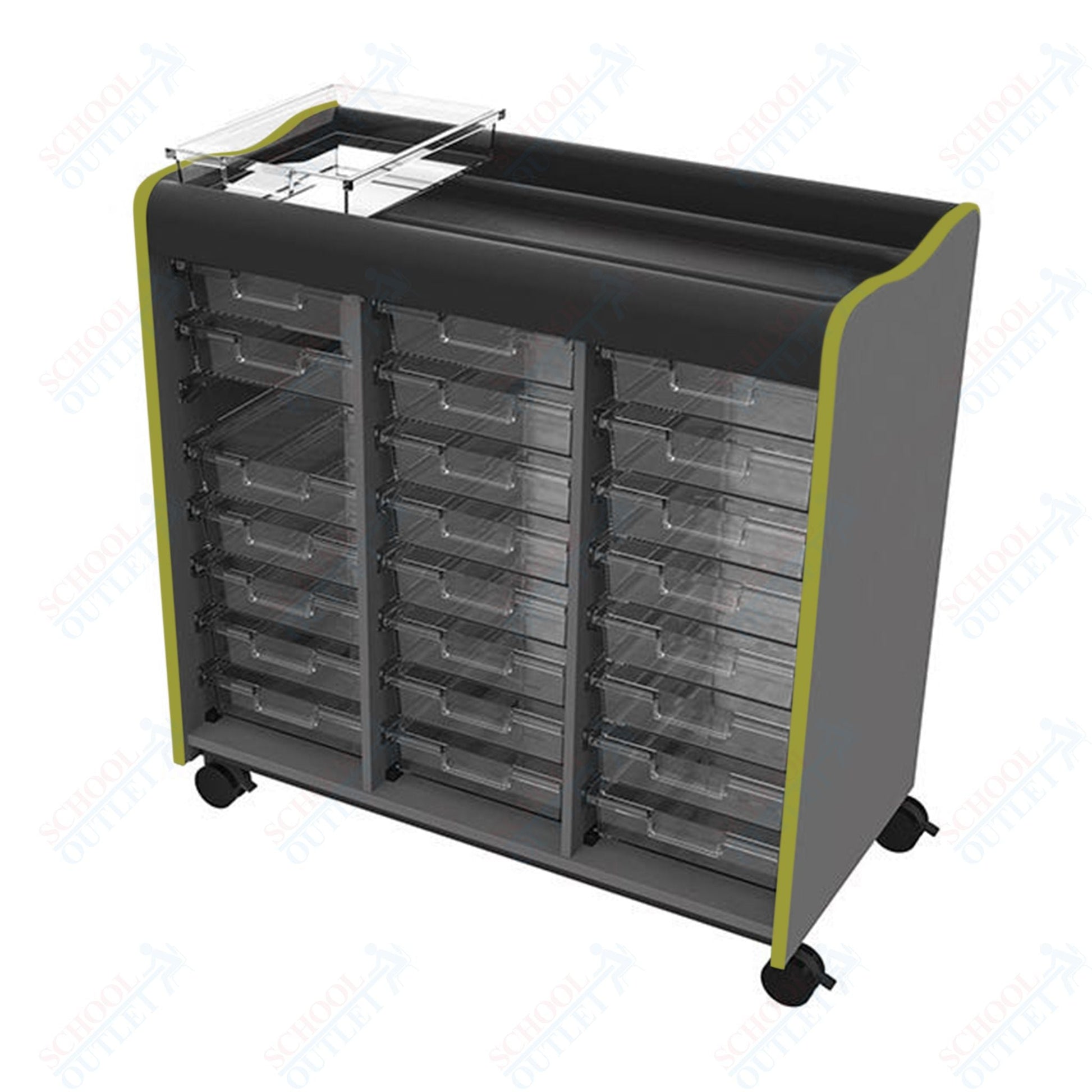 Marco Horizon Makerspace Mobile Storage Cart w/ 24 Trays (39 - 11004 - X) - SchoolOutlet