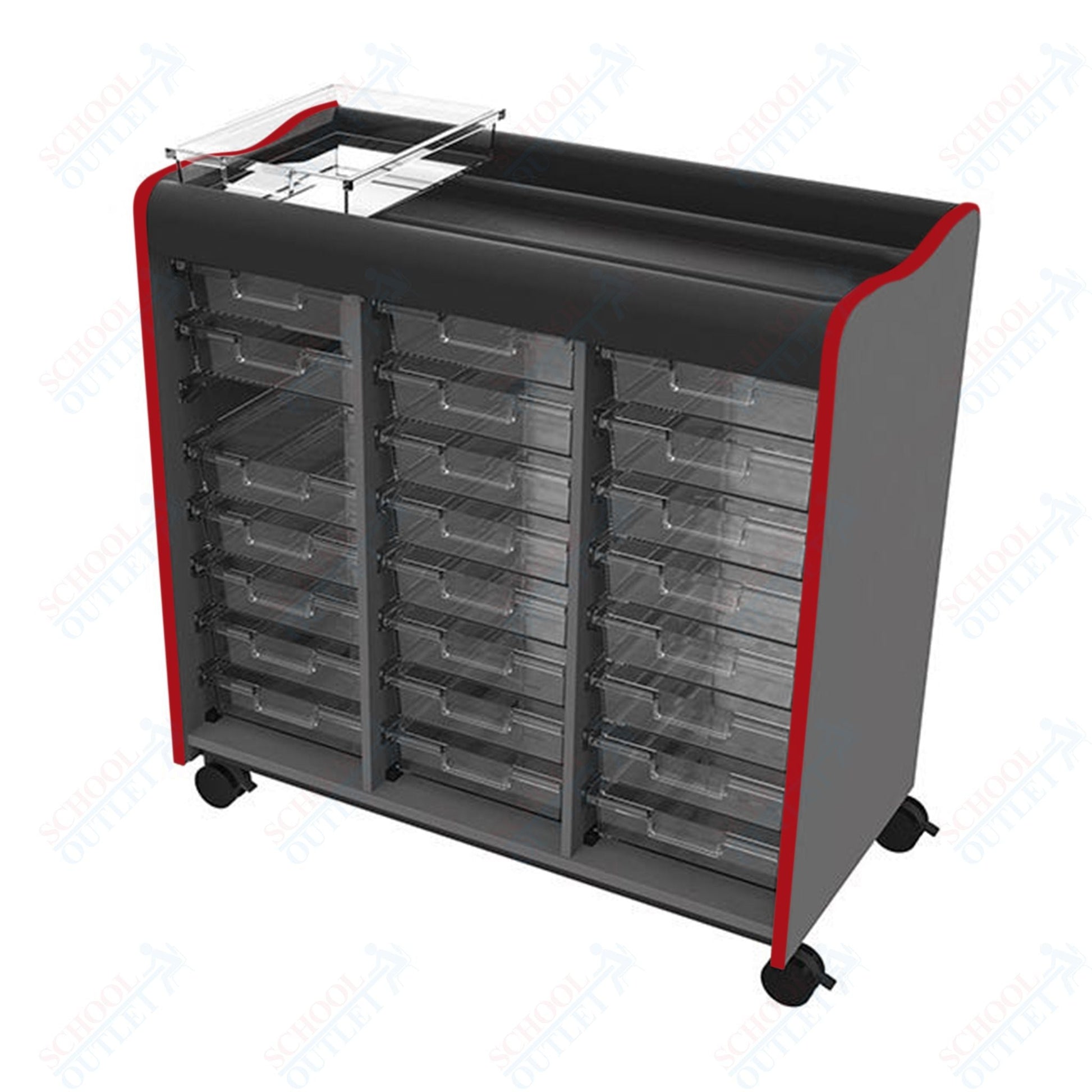 Marco Horizon Makerspace Mobile Storage Cart w/ 24 Trays (39 - 11004 - X) - SchoolOutlet