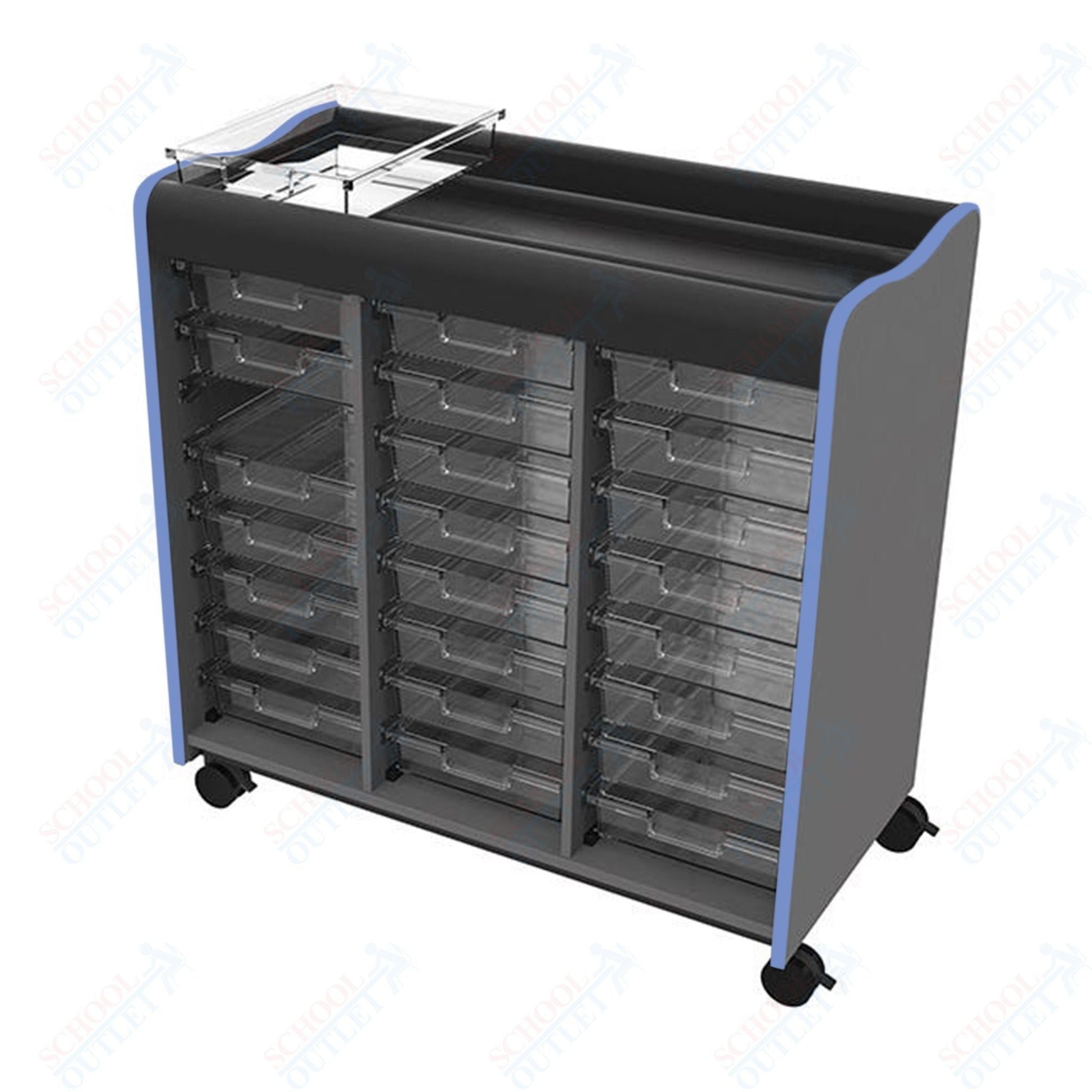 Marco Horizon Makerspace Mobile Storage Cart w/ 24 Trays (39 - 11004 - X) - SchoolOutlet