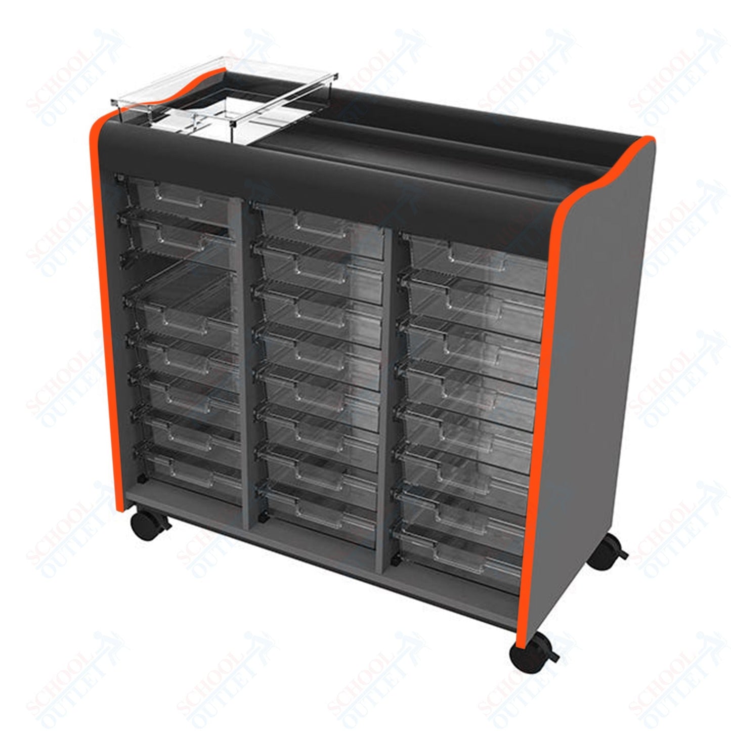 Marco Horizon Makerspace Mobile Storage Cart w/ 24 Trays (39 - 11004 - X) - SchoolOutlet