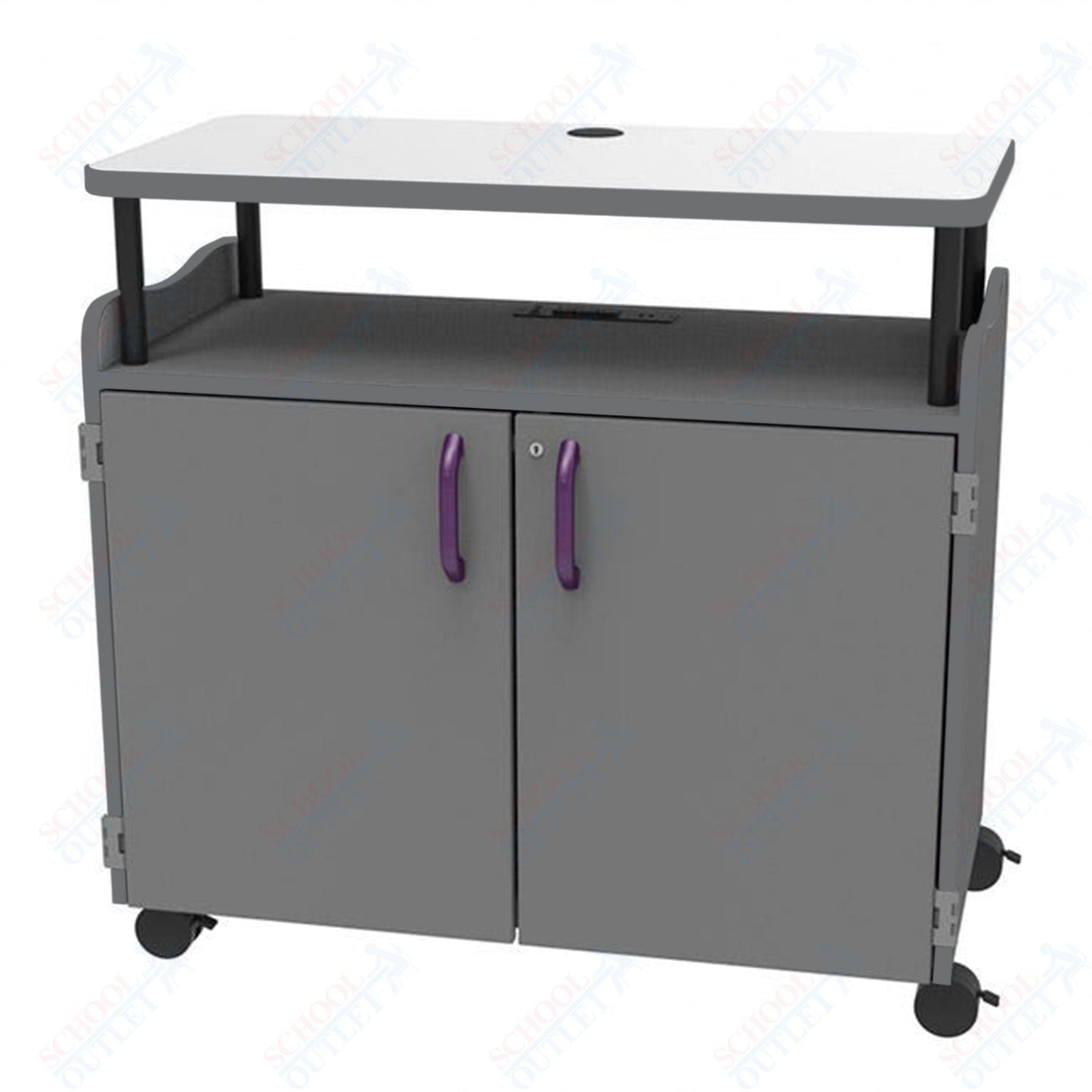 Marco Horizon Teacher's Mobile Workstation w/ 9 Tote Trays (39 - 11005 - 4) - SchoolOutlet