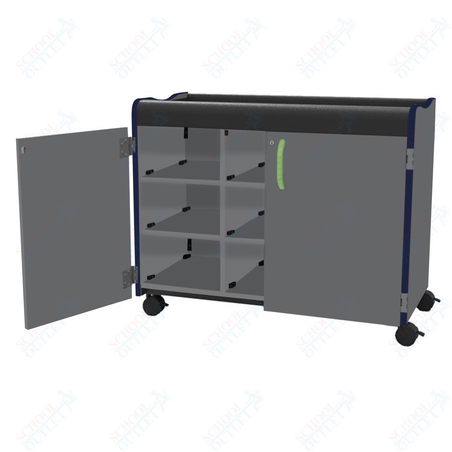 Marco Horizon Series Mobile Cubbie Storage Cabinet (39 - 11007 - X) - SchoolOutlet
