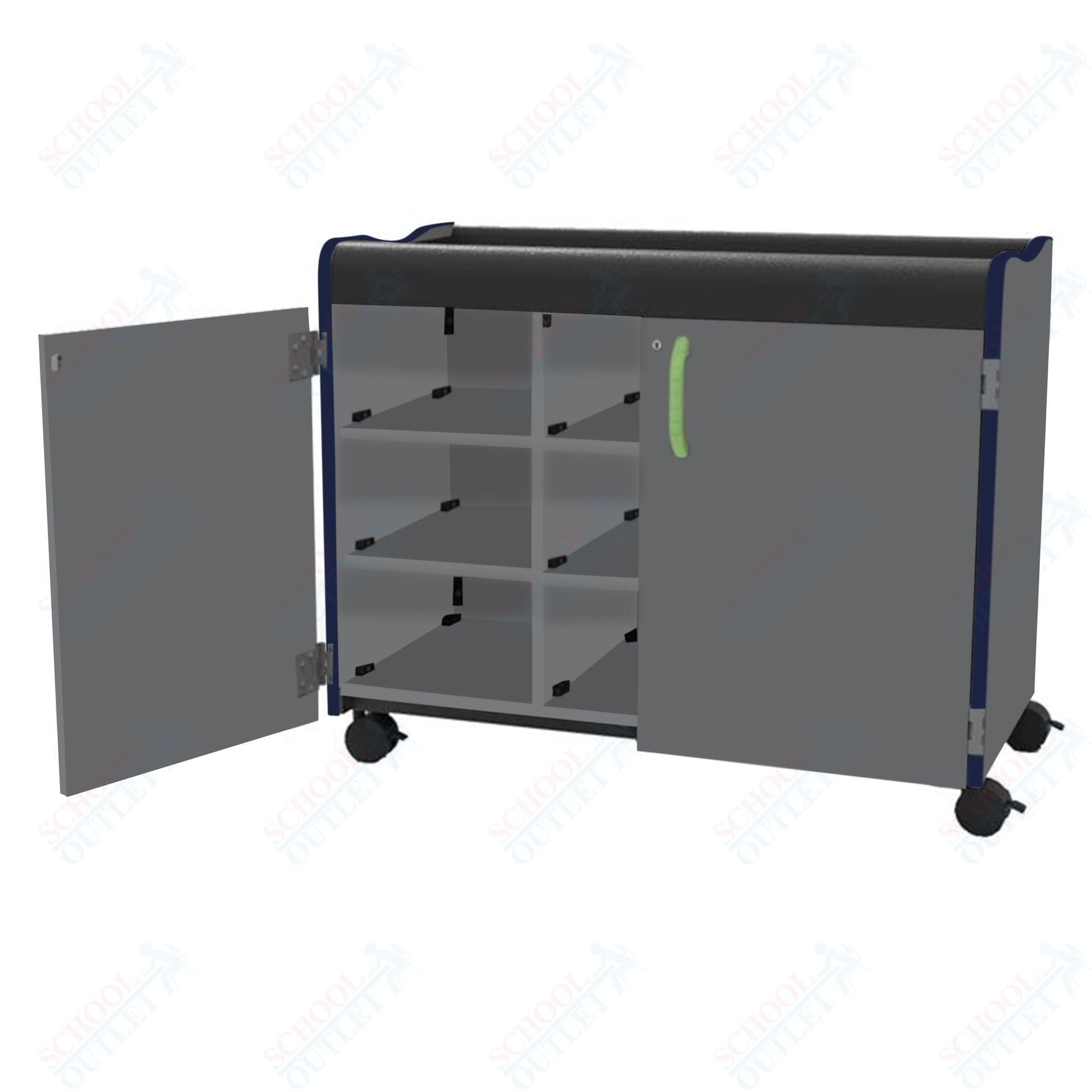Marco Horizon Series Mobile Cubbie Storage Cabinet (39 - 11007 - X) - SchoolOutlet