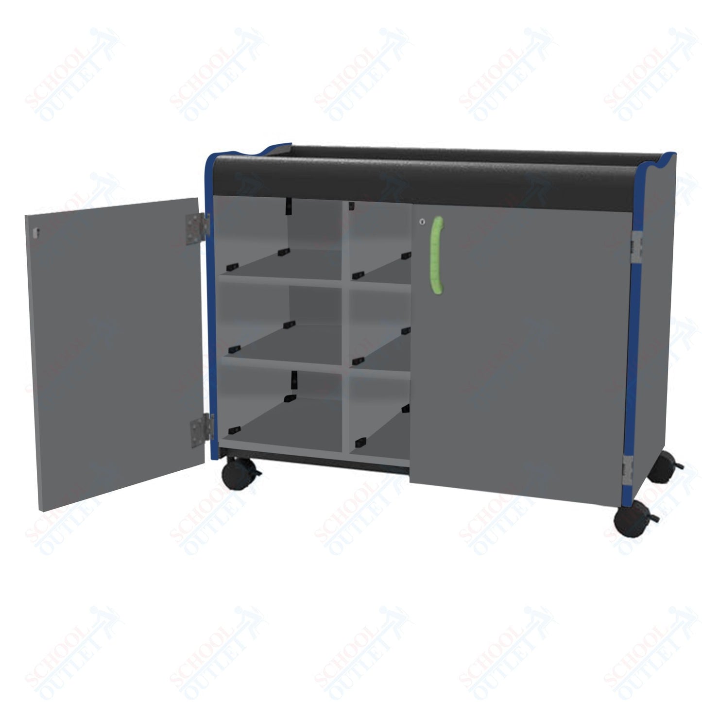 Marco Horizon Series Mobile Cubbie Storage Cabinet (39 - 11007 - X) - SchoolOutlet