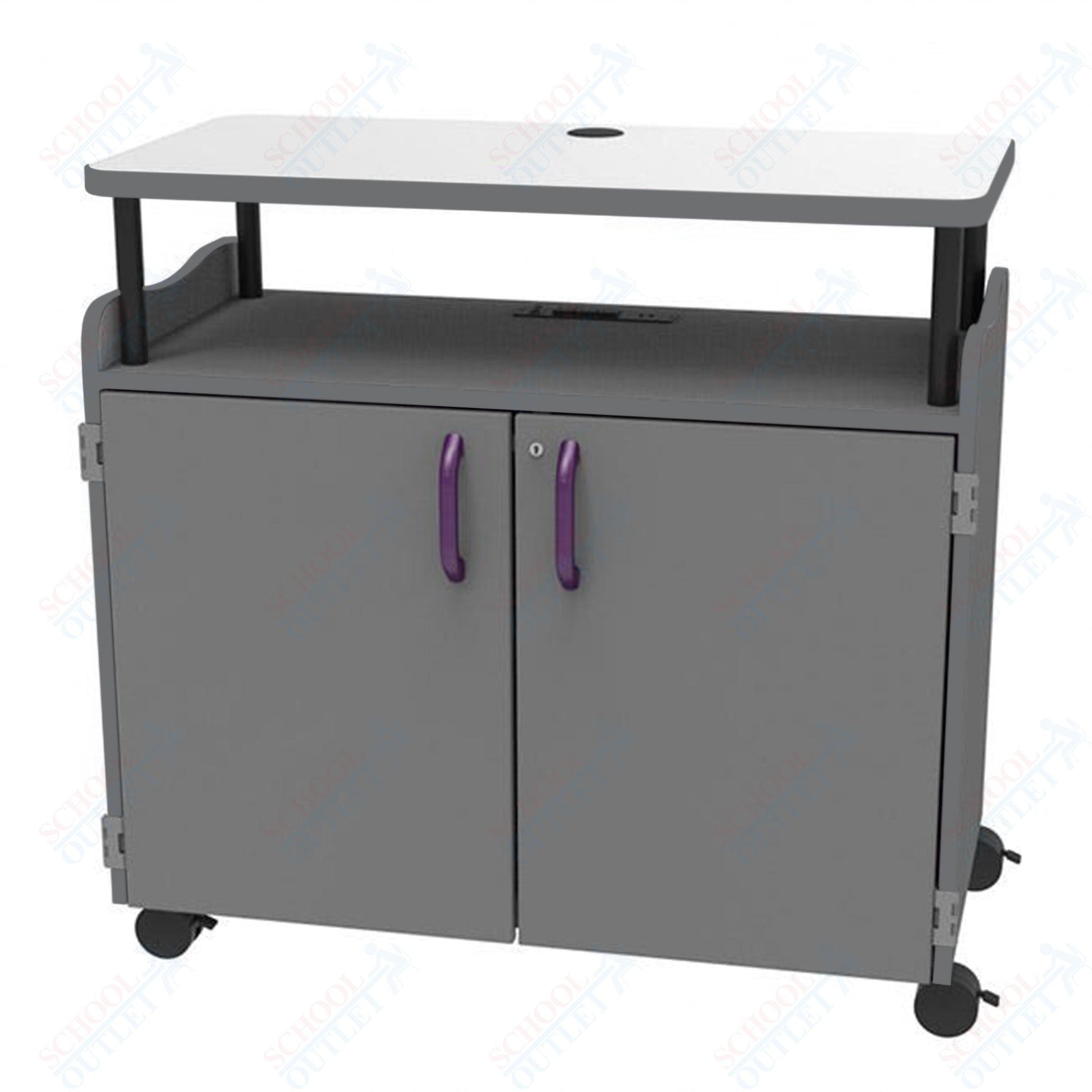 Marco Horizon Teacher's Mobile Workstation w/ Adjustable Shelves (39 - 11010 - 4) - SchoolOutlet