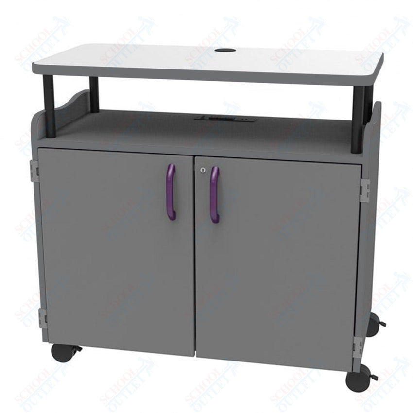 Marco Horizon Teacher's Mobile Workstation w/ Adjustable Shelves (39 - 11010 - 4) - SchoolOutlet