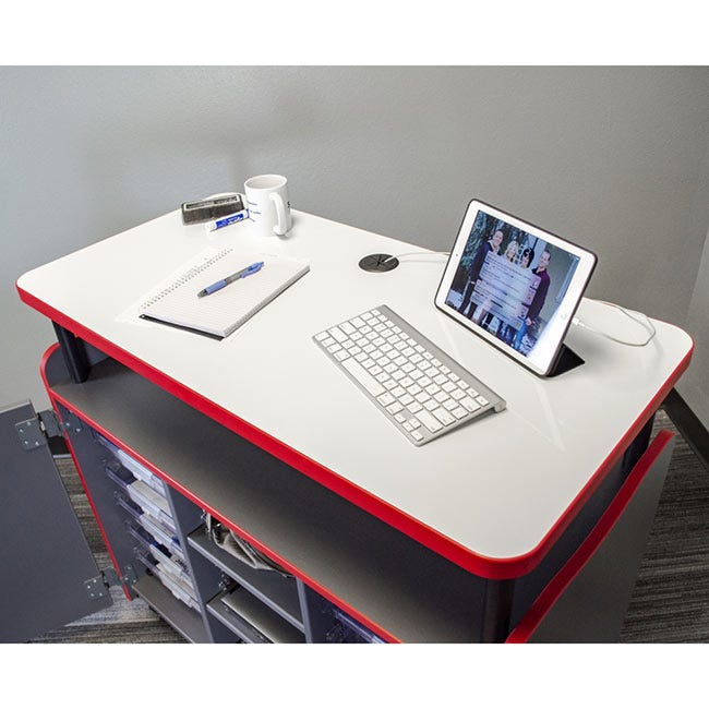 Marco Horizon Teacher's Mobile Workstation w/ Adjustable Shelves (39 - 11010 - 4) - SchoolOutlet