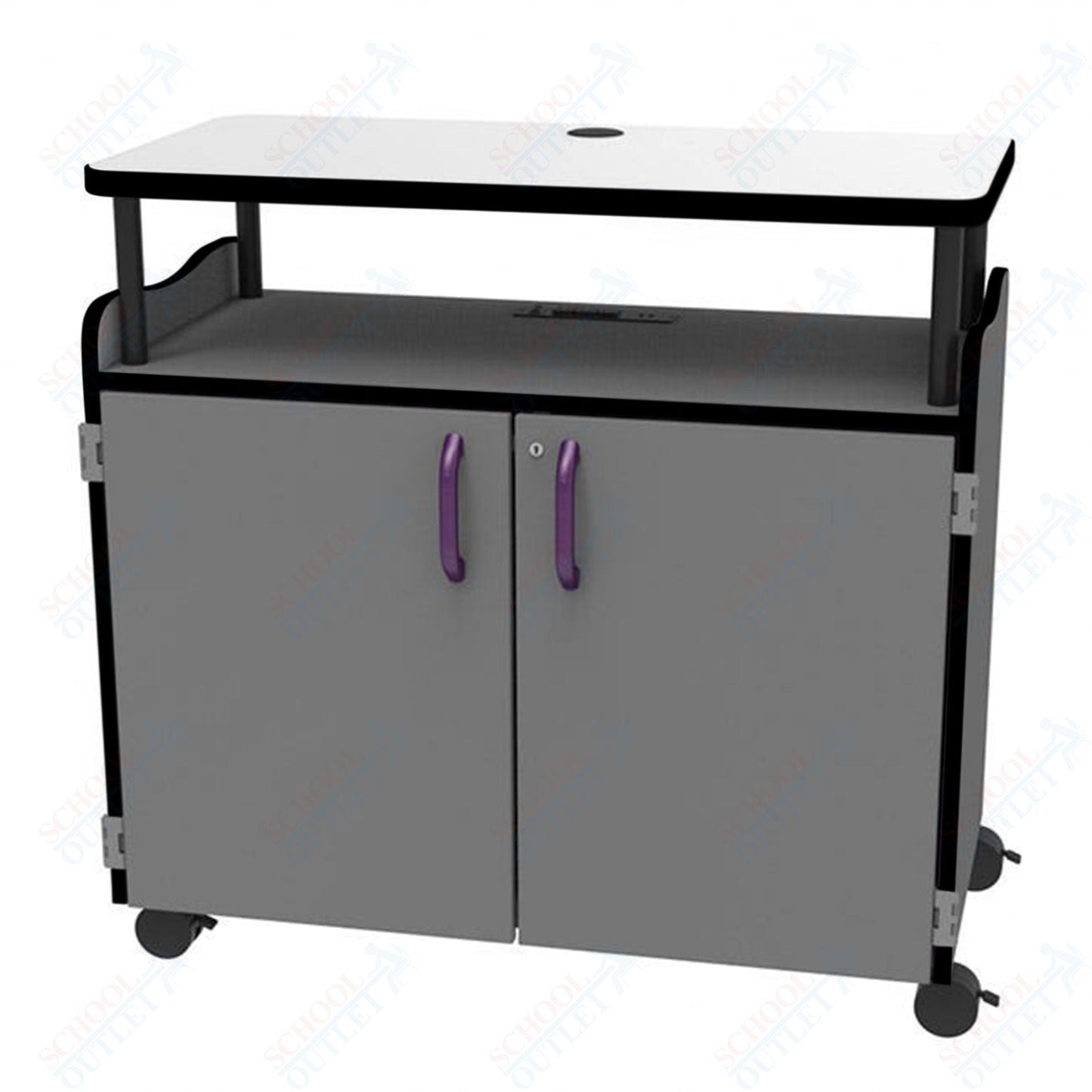 Marco Horizon Teacher's Mobile Workstation w/ Adjustable Shelves (39 - 11010 - 4) - SchoolOutlet