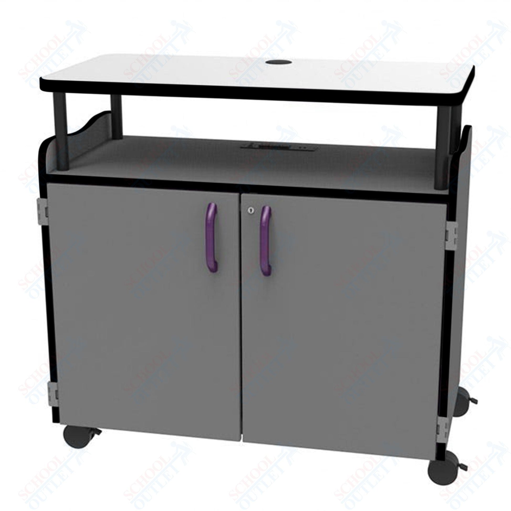 Marco Horizon Teacher's Mobile Workstation w/ Adjustable Shelves (39 - 11010 - 4) - SchoolOutlet