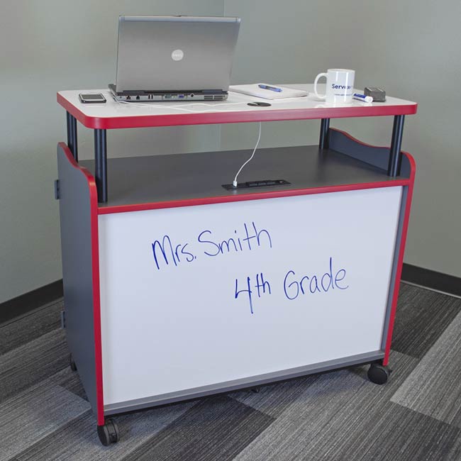 Marco Horizon Teacher's Mobile Workstation w/ Adjustable Shelves (39 - 11010 - 4) - SchoolOutlet