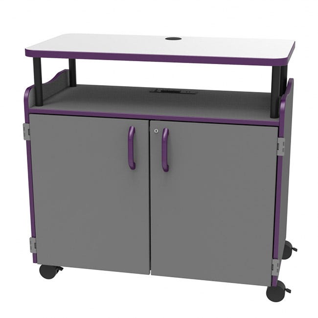 Marco Horizon Teacher's Mobile Workstation w/ Adjustable Shelves (39 - 11010 - 4) - SchoolOutlet