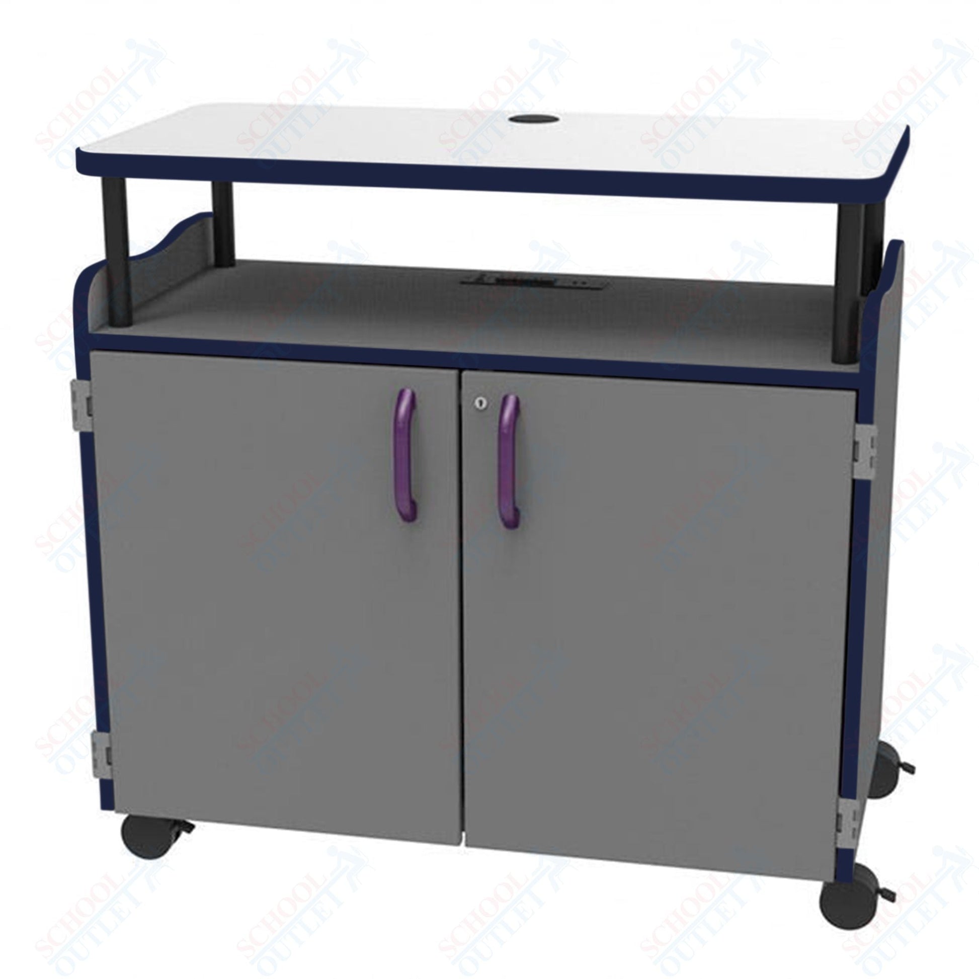 Marco Horizon Teacher's Mobile Workstation w/ Adjustable Shelves (39 - 11010 - 4) - SchoolOutlet