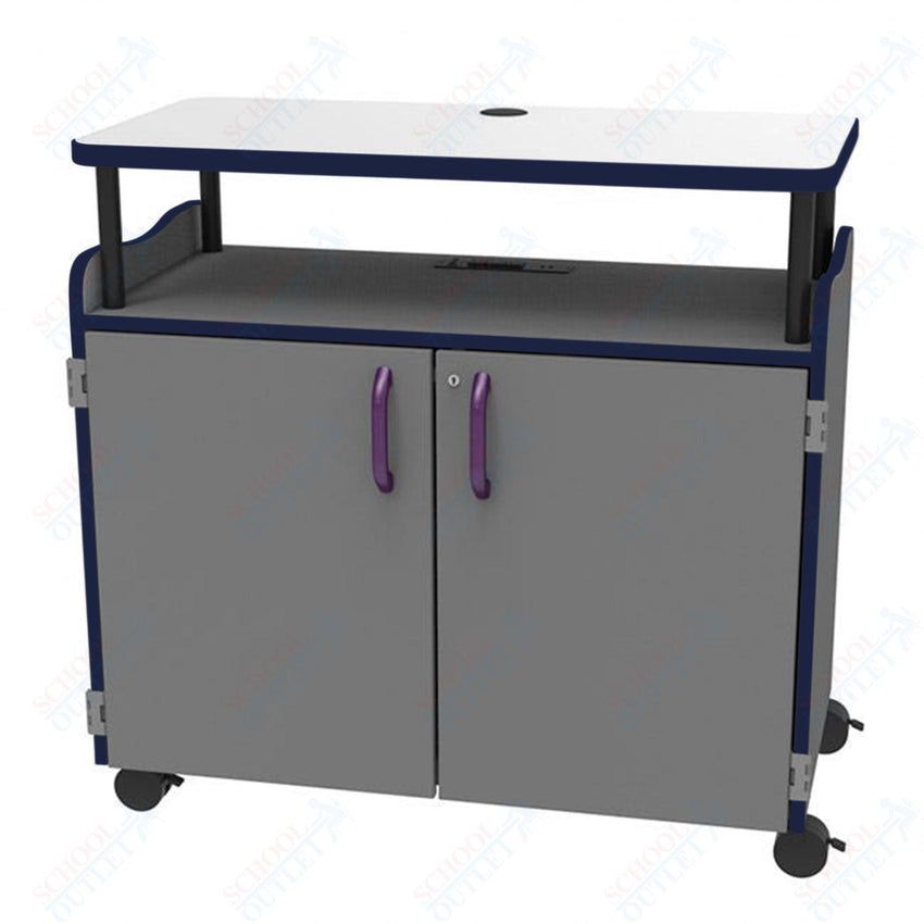 Marco Horizon Teacher's Mobile Workstation w/ Adjustable Shelves (39 - 11010 - 4) - SchoolOutlet