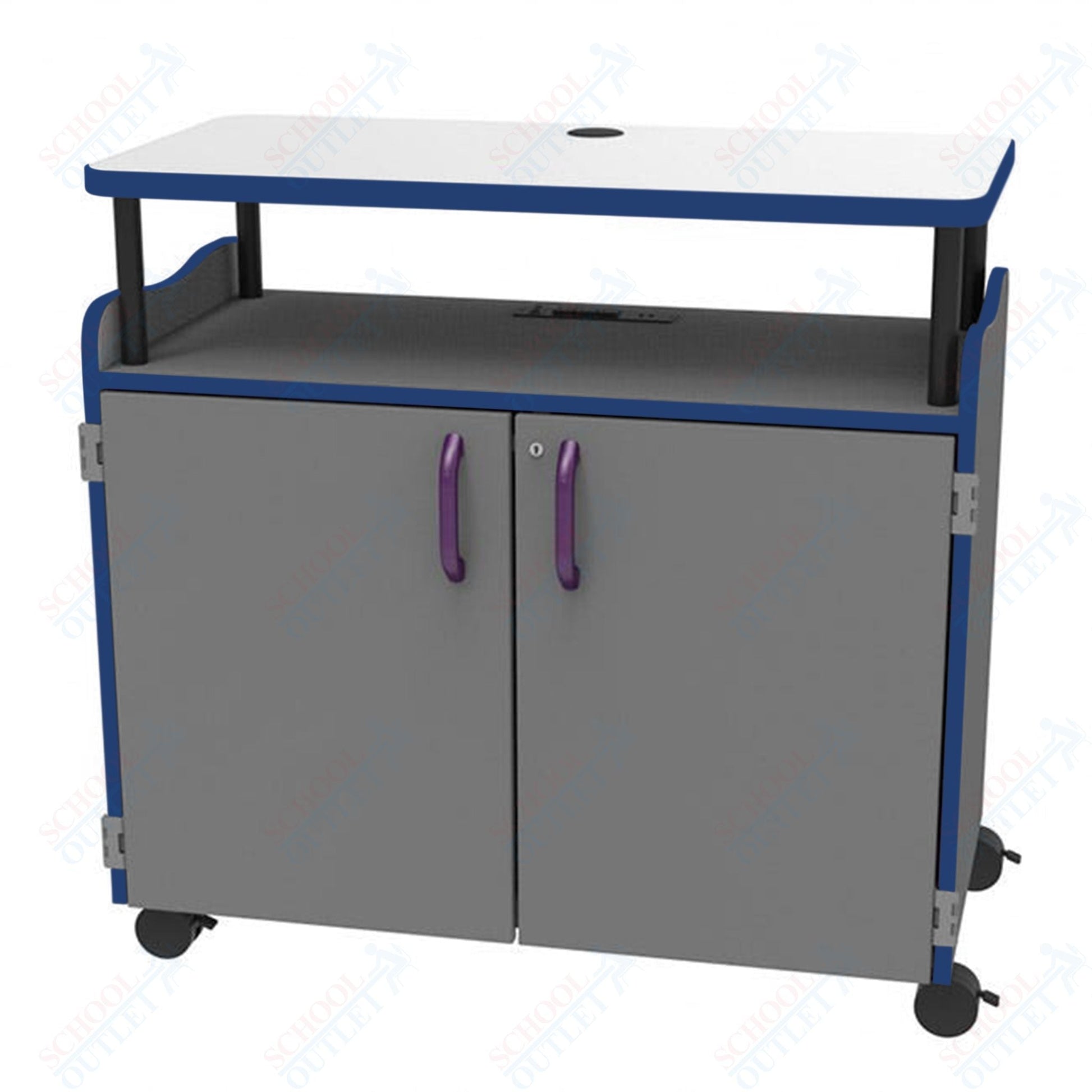 Marco Horizon Teacher's Mobile Workstation w/ Adjustable Shelves (39 - 11010 - 4) - SchoolOutlet