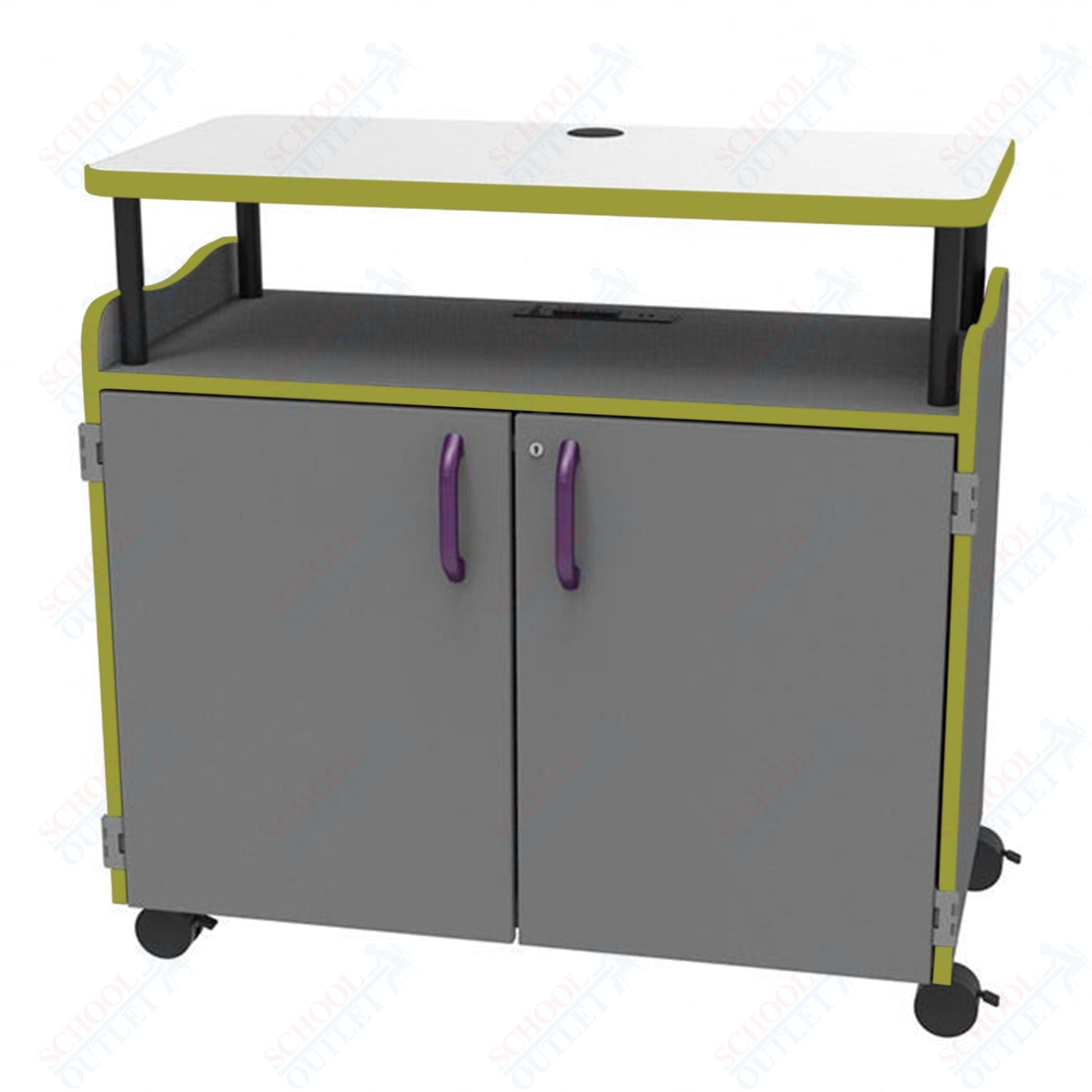 Marco Horizon Teacher's Mobile Workstation w/ Adjustable Shelves (39 - 11010 - 4) - SchoolOutlet