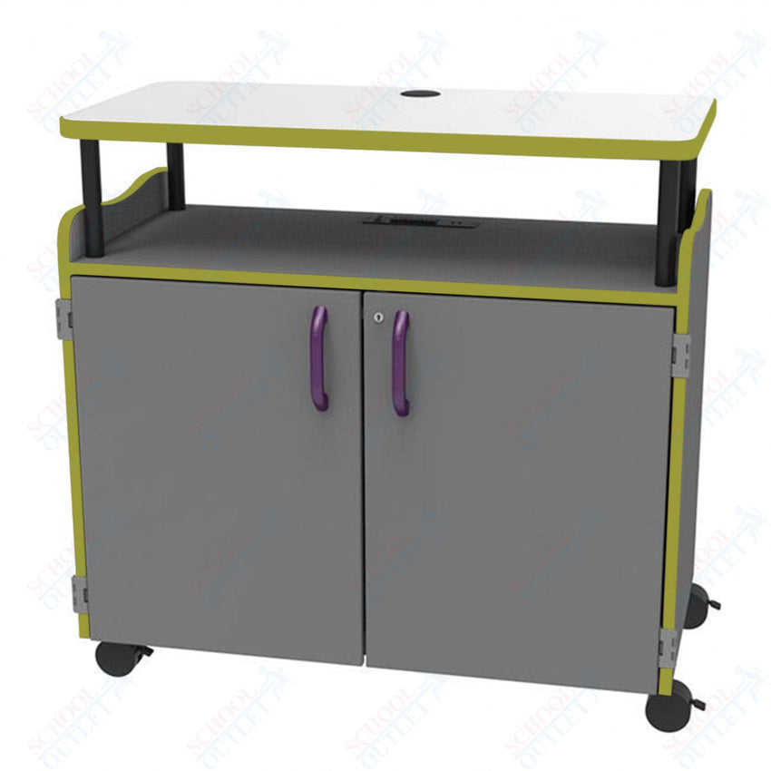 Marco Horizon Teacher's Mobile Workstation w/ Adjustable Shelves (39 - 11010 - 4) - SchoolOutlet