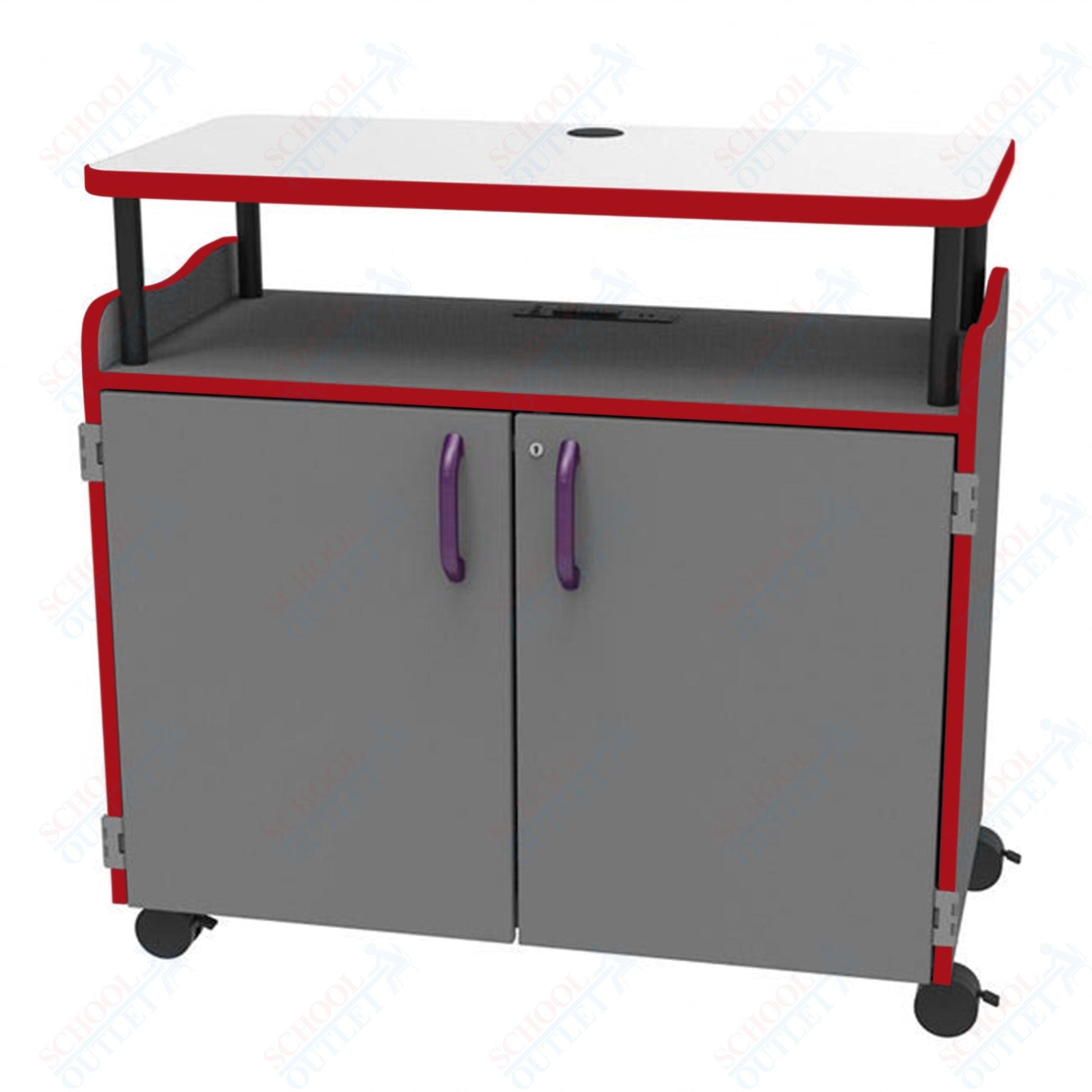 Marco Horizon Teacher's Mobile Workstation w/ Adjustable Shelves (39 - 11010 - 4) - SchoolOutlet
