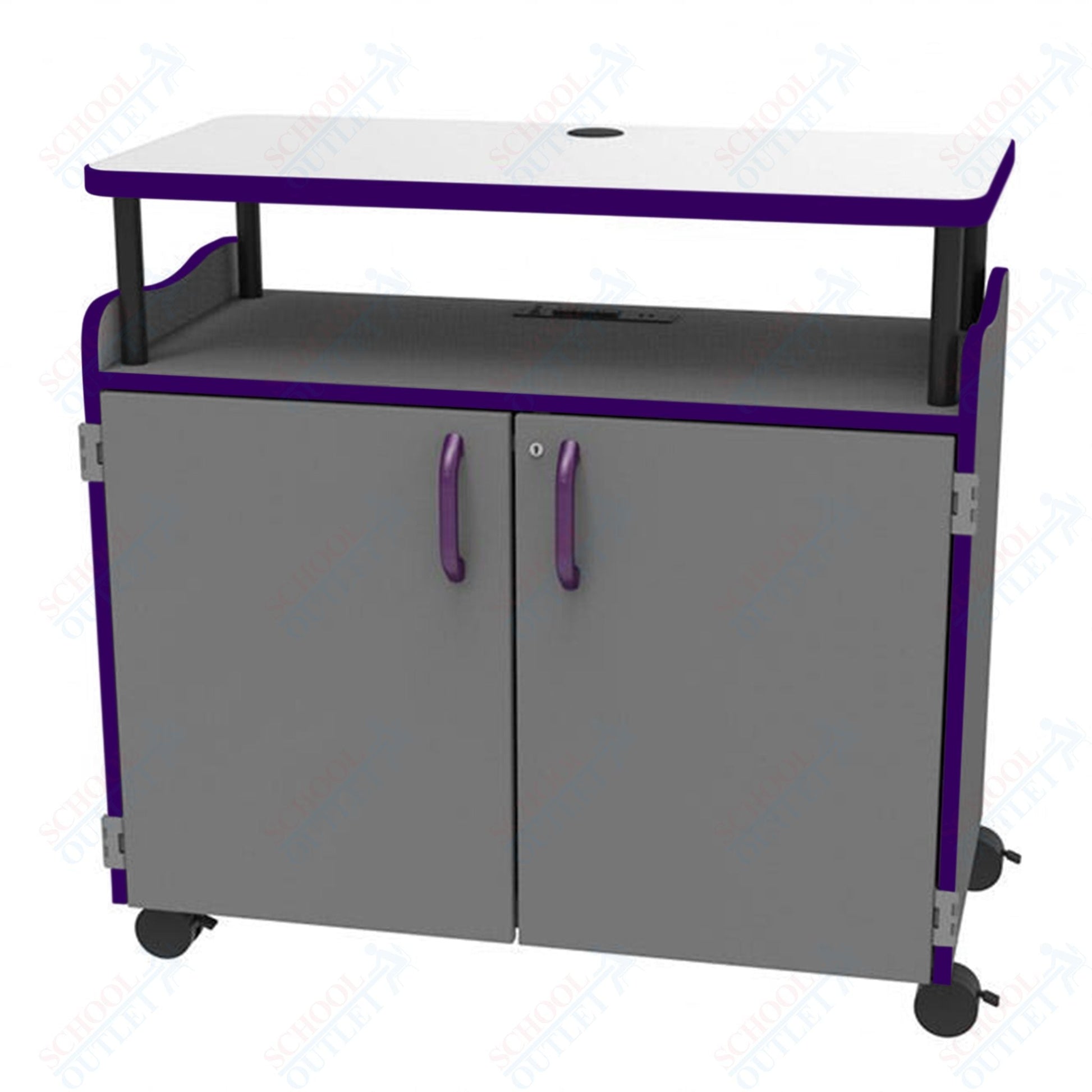Marco Horizon Teacher's Mobile Workstation w/ Adjustable Shelves (39 - 11010 - 4) - SchoolOutlet