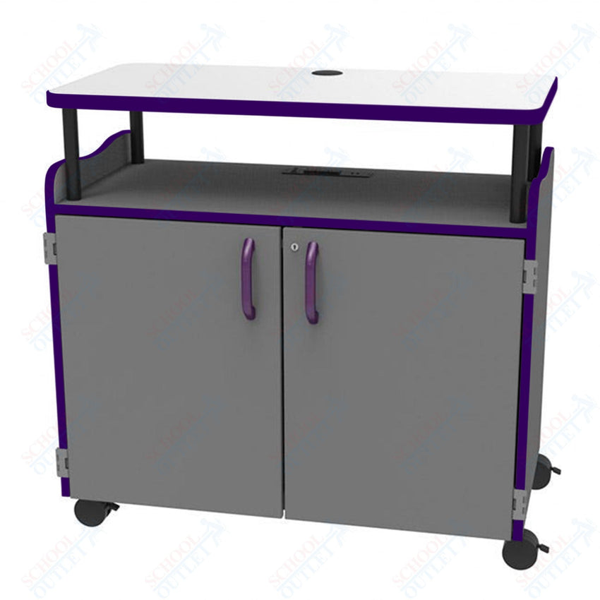 Marco Horizon Teacher's Mobile Workstation w/ Adjustable Shelves (39 - 11010 - 4) - SchoolOutlet