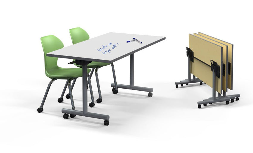 Marco Flip and Nest Training Table w/ Dry Erase Top 30"D x 60"W x 29"H Rectangle (42370429 - D) - SchoolOutlet
