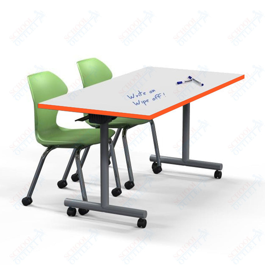 Marco Flip and Nest Training Table w/ Dry Erase Top 30"D x 60"W x 29"H Rectangle (42370429 - D) - SchoolOutlet