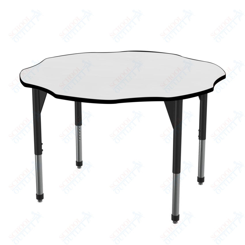 Marco Premier Series 60" Flower Activity Table w/ Dry Erase Top Adj Height 21" - 31" (43 - 2208 - DB) - SchoolOutlet