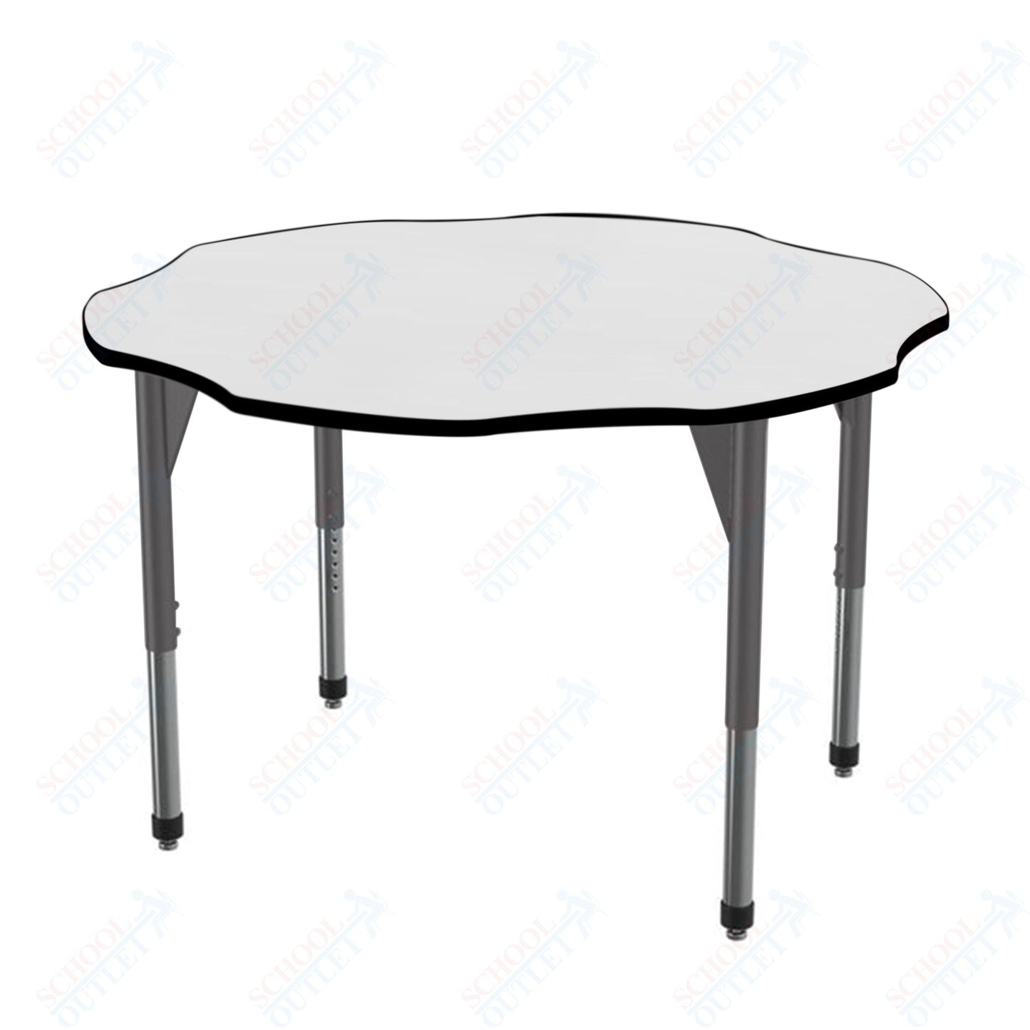 Marco Premier Series 60" Flower Activity Table w/ Dry Erase Top Adj Height 21" - 31" (43 - 2208 - DB) - SchoolOutlet