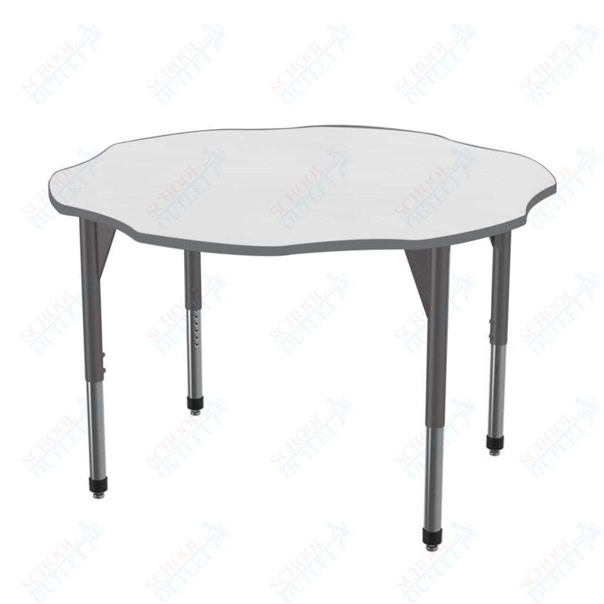 Marco Premier Series 60" Flower Activity Table w/ Dry Erase Top Adj Height 21" - 31" (43 - 2208 - DB) - SchoolOutlet