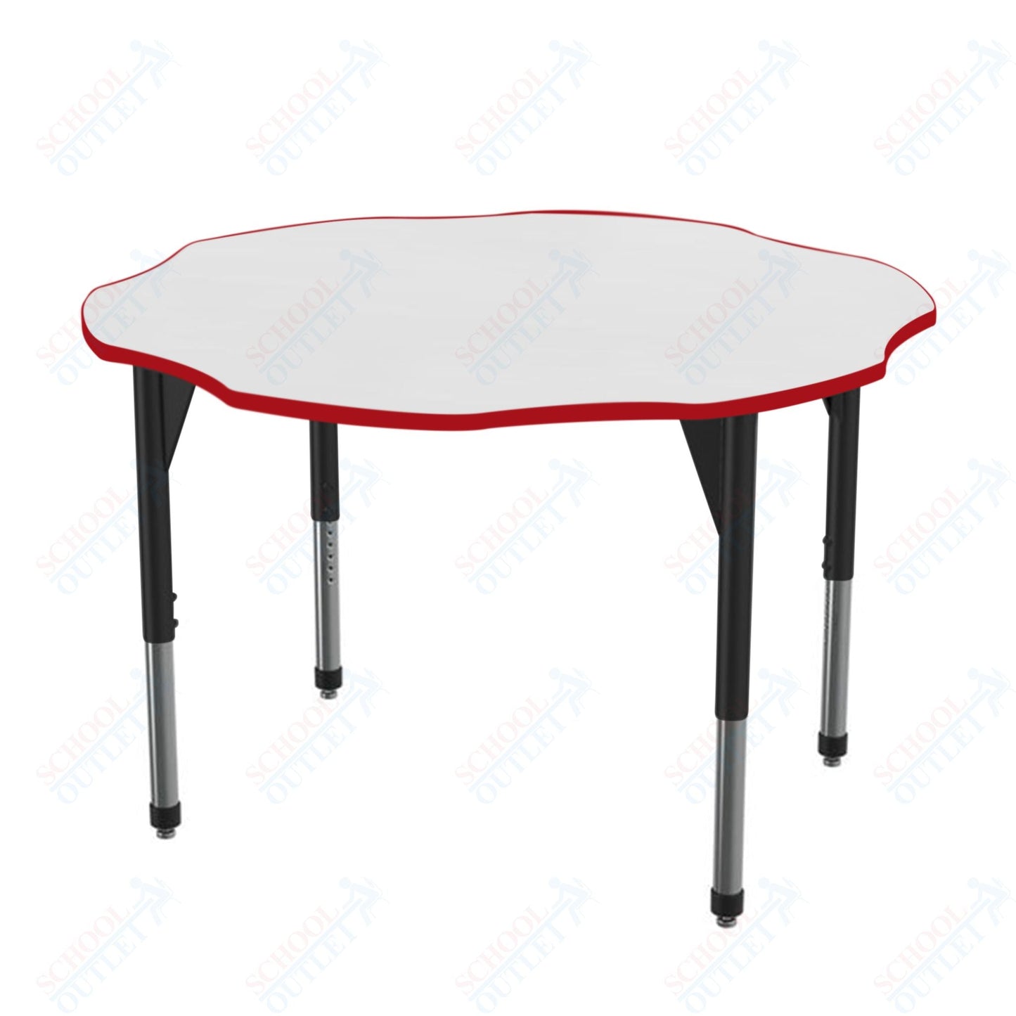 Marco Premier Series 60" Flower Activity Table w/ Dry Erase Top Adj Height 21" - 31" (43 - 2208 - DB) - SchoolOutlet