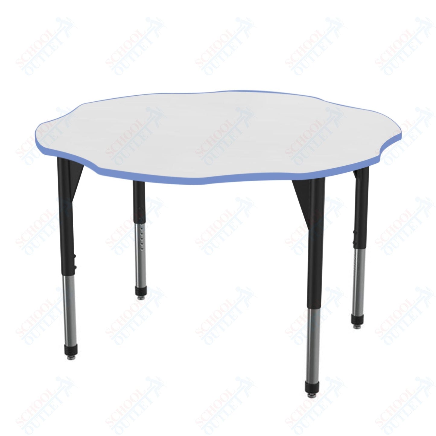 Marco Premier Series 60" Flower Activity Table w/ Dry Erase Top Adj Height 21" - 31" (43 - 2208 - DB) - SchoolOutlet