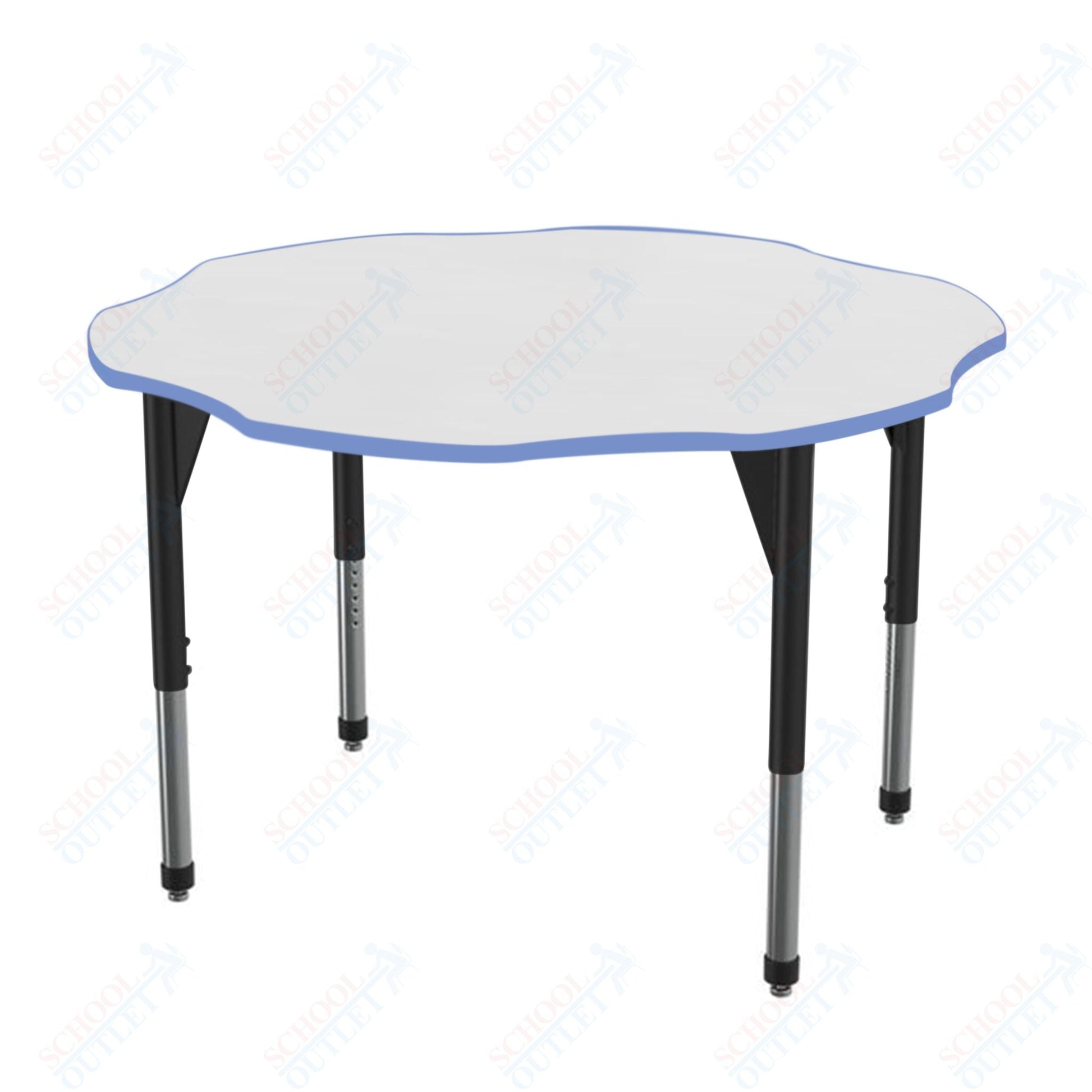 Marco Premier Series 60" Flower Activity Table w/ Dry Erase Top Adj Height 21" - 31" (43 - 2208 - DB) - SchoolOutlet