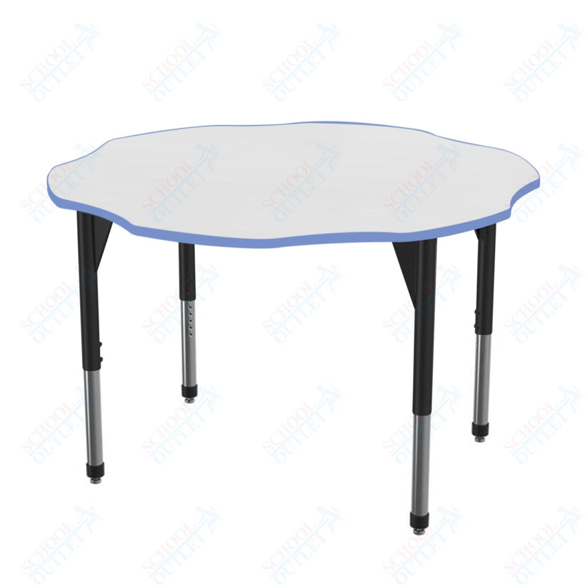 Marco Premier Series 60" Flower Activity Table w/ Dry Erase Top Adj Height 21" - 31" (43 - 2208 - DB) - SchoolOutlet