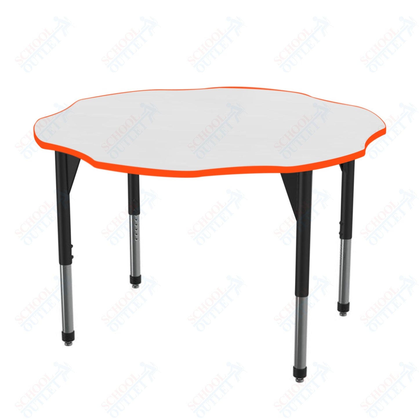 Marco Premier Series 60" Flower Activity Table w/ Dry Erase Top Adj Height 21" - 31" (43 - 2208 - DB) - SchoolOutlet