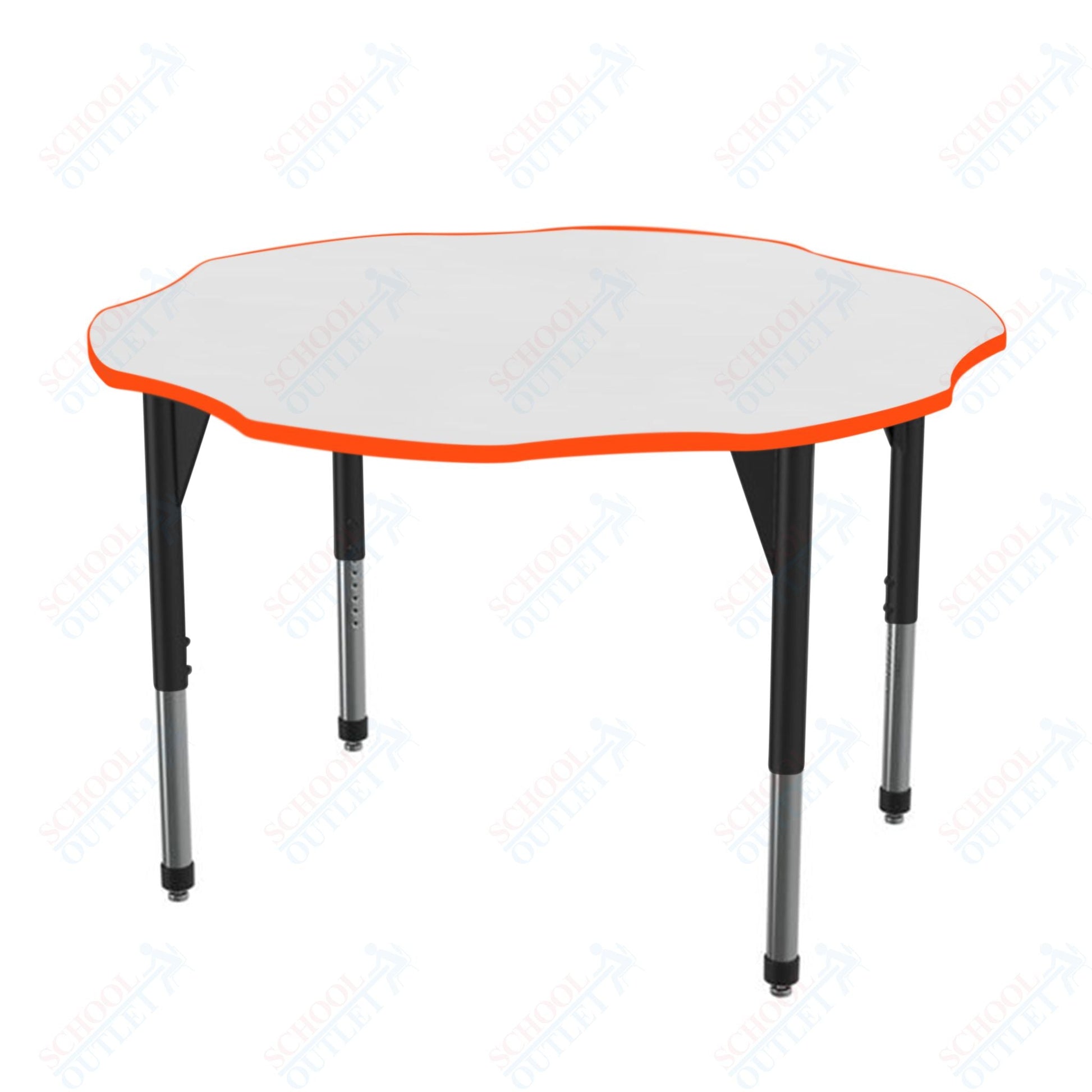 Marco Premier Series 60" Flower Activity Table w/ Dry Erase Top Adj Height 21" - 31" (43 - 2208 - DB) - SchoolOutlet