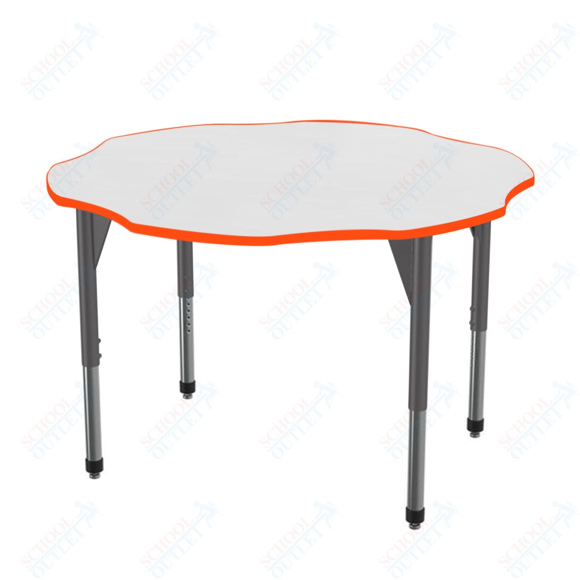Marco Premier Series 60" Flower Activity Table w/ Dry Erase Top Adj Height 21" - 31" (43 - 2208 - DB) - SchoolOutlet