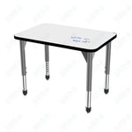 Marco Premier Series Rectangle Collaborative Desk w/ Dry Erase HPL Top 24