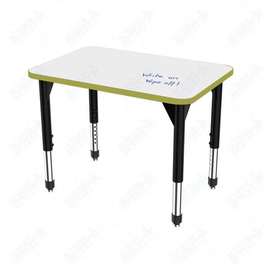 Marco Premier Series Rectangle Collaborative Desk w/ Dry Erase HPL Top 24" x 36" Adjustable Height 21"-31" (43-2224-DB) - SchoolOutlet