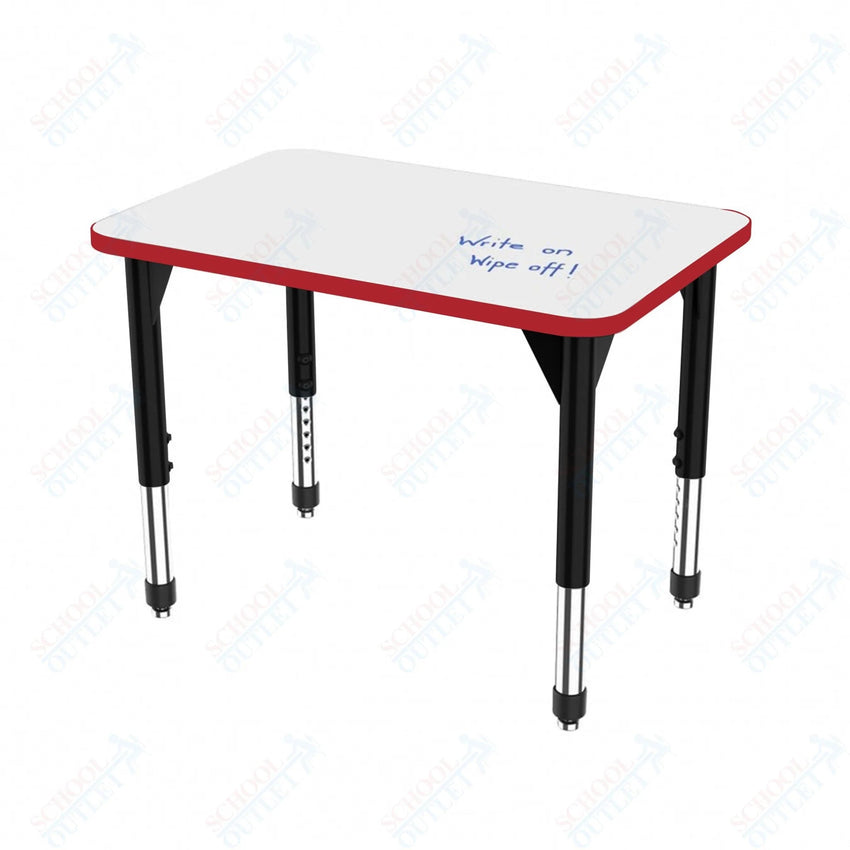 Marco Premier Series Rectangle Collaborative Desk w/ Dry Erase HPL Top 24" x 36" Adjustable Height 21"-31" (43-2224-DB) - SchoolOutlet