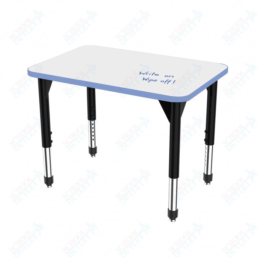 Marco Premier Series Rectangle Collaborative Desk w/ Dry Erase HPL Top 24" x 36" Adjustable Height 21"-31" (43-2224-DB) - SchoolOutlet