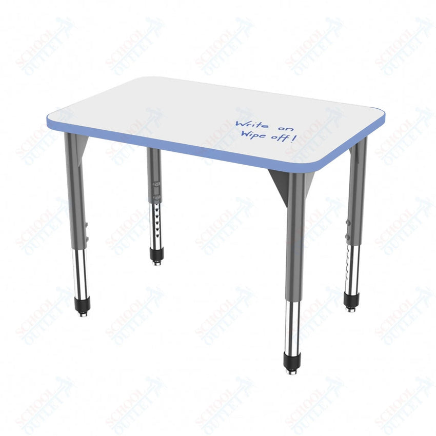 Marco Premier Series Rectangle Collaborative Desk w/ Dry Erase HPL Top 24" x 36" Adjustable Height 21"-31" (43-2224-DB) - SchoolOutlet
