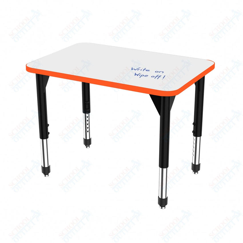 Marco Premier Series Rectangle Collaborative Desk w/ Dry Erase HPL Top 24" x 36" Adjustable Height 21"-31" (43-2224-DB) - SchoolOutlet