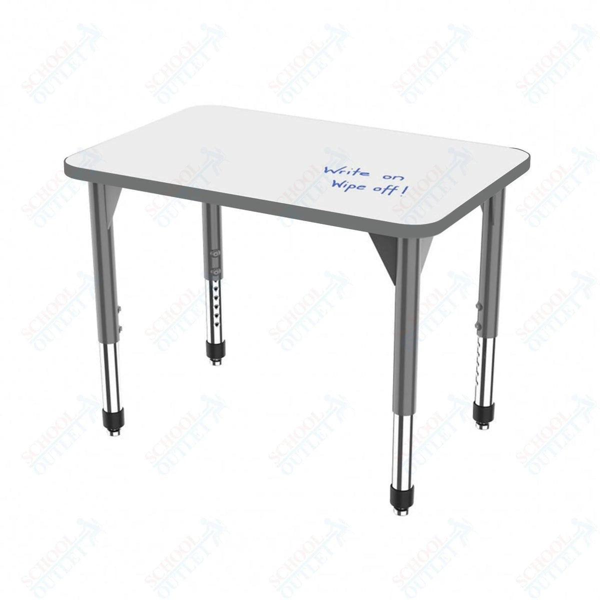 Marco Premier Series Rectangle Standing Desk w/ Dry Erase HPL Top 24" x 30" Adjustable Height 32"-42" (43-2229-DA) - SchoolOutlet