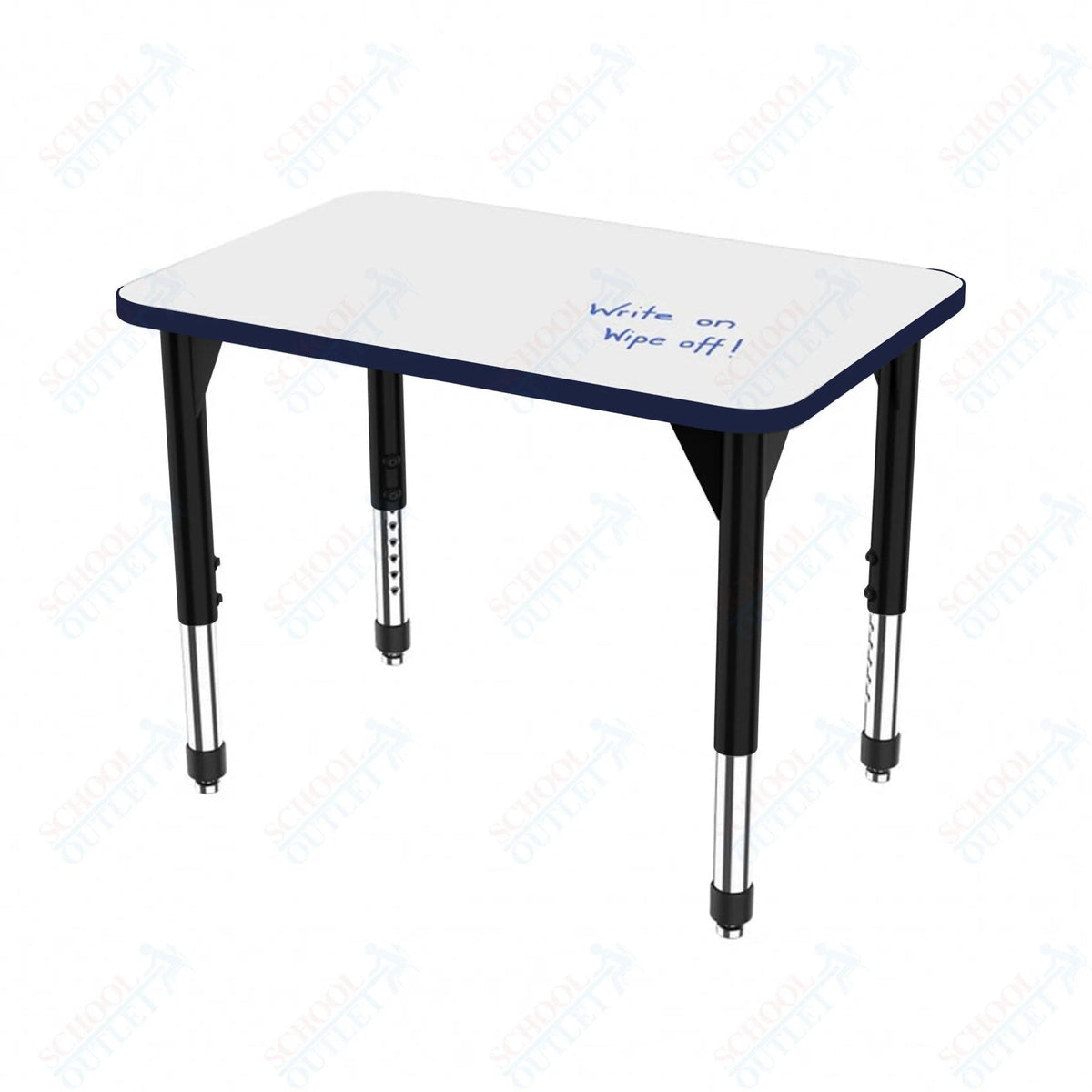Marco Premier Series Rectangle Standing Desk w/ Dry Erase HPL Top 24" x 30" Adjustable Height 32"-42" (43-2229-DA) - SchoolOutlet