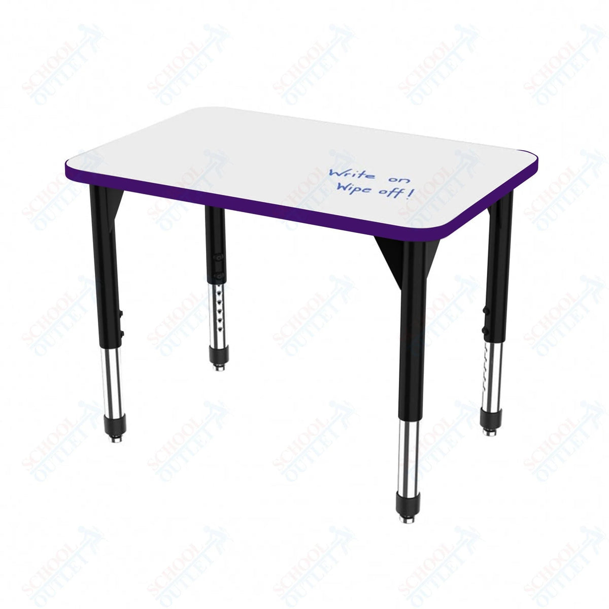 Marco Premier Series Rectangle Standing Desk w/ Dry Erase HPL Top 24" x 30" Adjustable Height 32"-42" (43-2229-DA) - SchoolOutlet