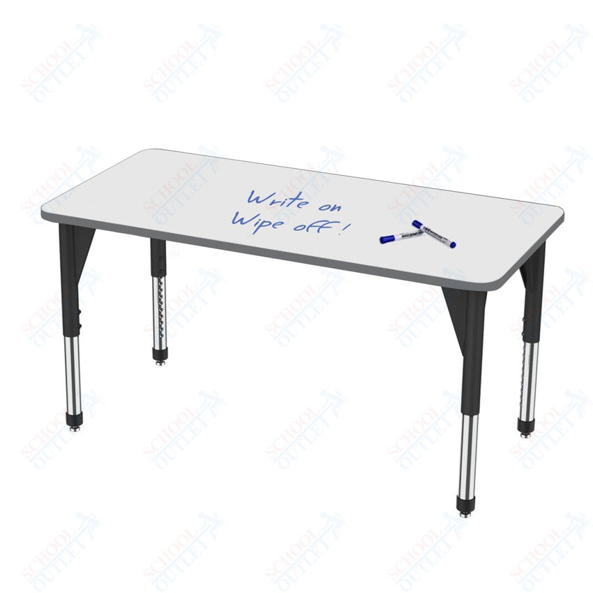 Marco Premier Series Rectangle Stand - Up Table w/ Dry Erase Top 30" x 72" Adj Height 32" - 42" (43 - 2238 - DA) - SchoolOutlet
