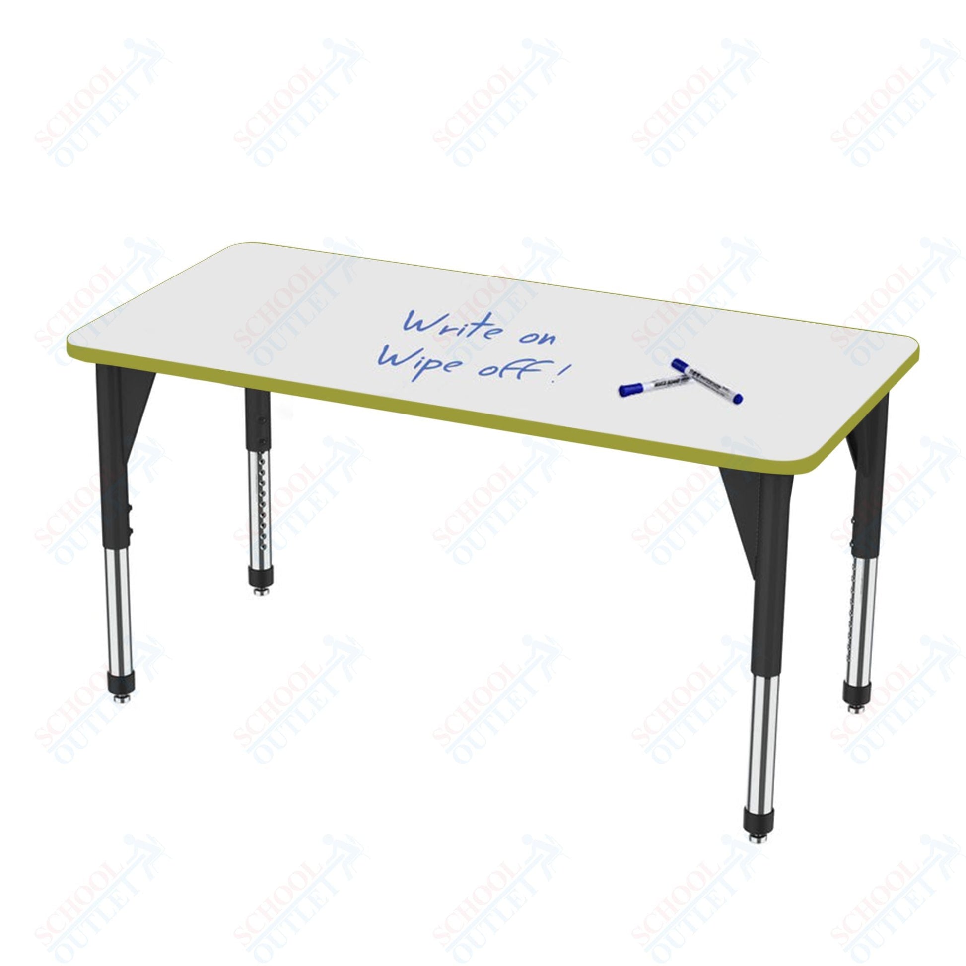 Marco Premier Series Rectangle Stand - Up Table w/ Dry Erase Top 30" x 72" Adj Height 32" - 42" (43 - 2238 - DA) - SchoolOutlet
